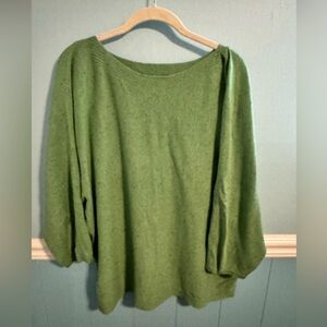 J. Jill Green Boat Neck Knit Sweater